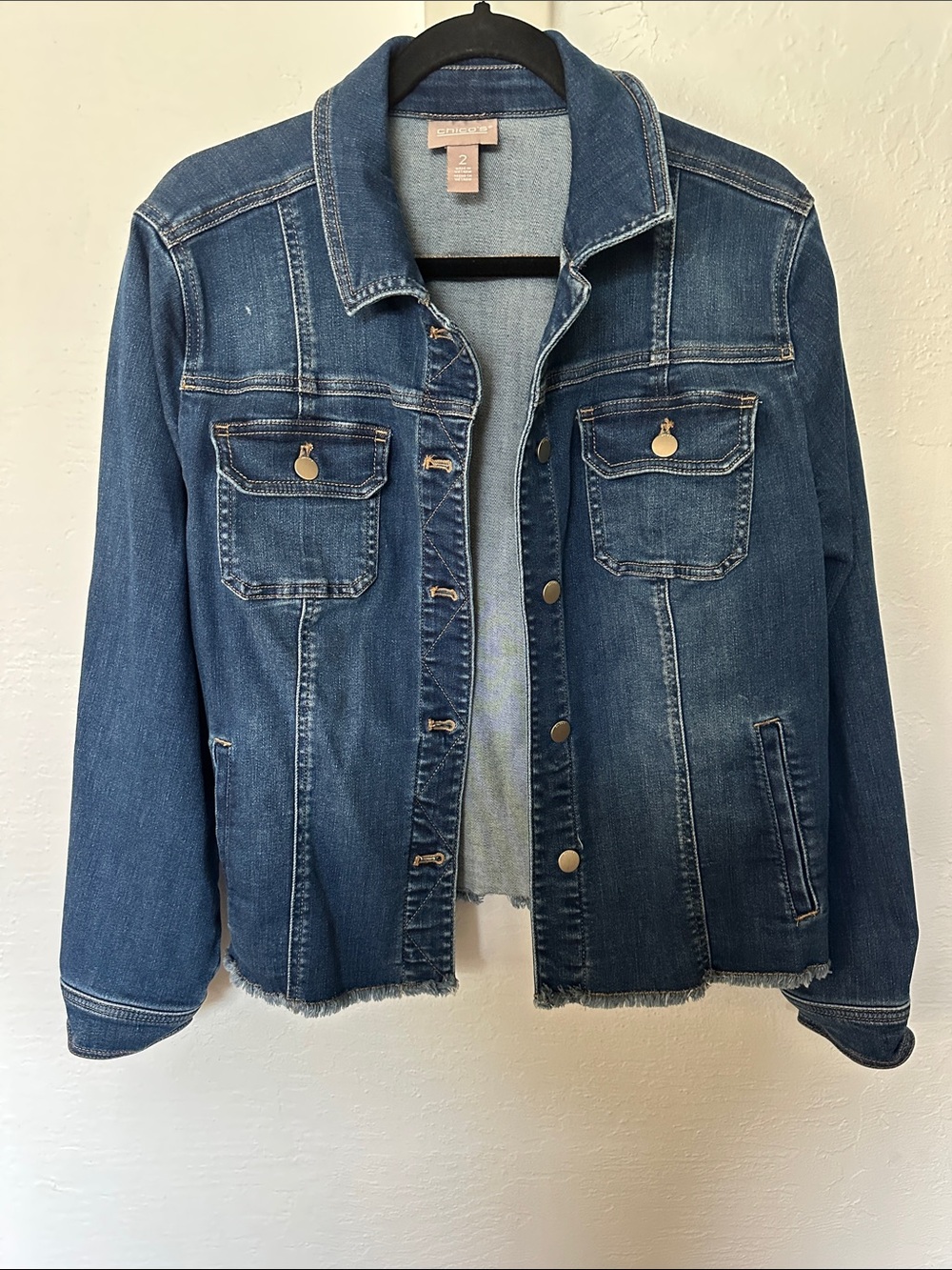 Women's Chico’s Blue Denim Jacket Size 2